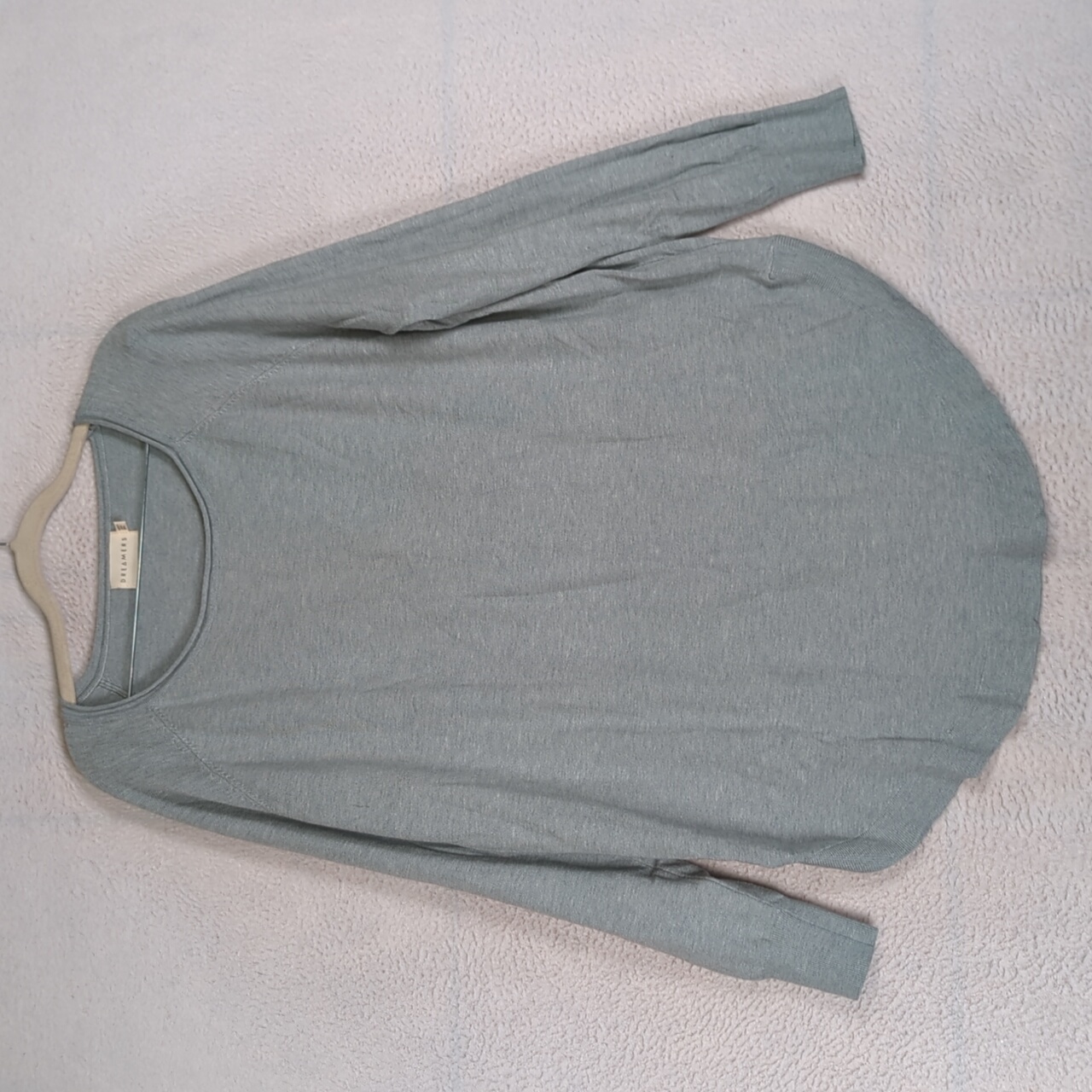 Dreamers Women's Light Blue Oversized Casual Cozy Long Sleeve Shirt Size M/L